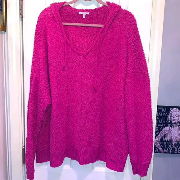 Maurices Sweaters - MAURICES PLUS SIZE PINK HOODED SWEATER